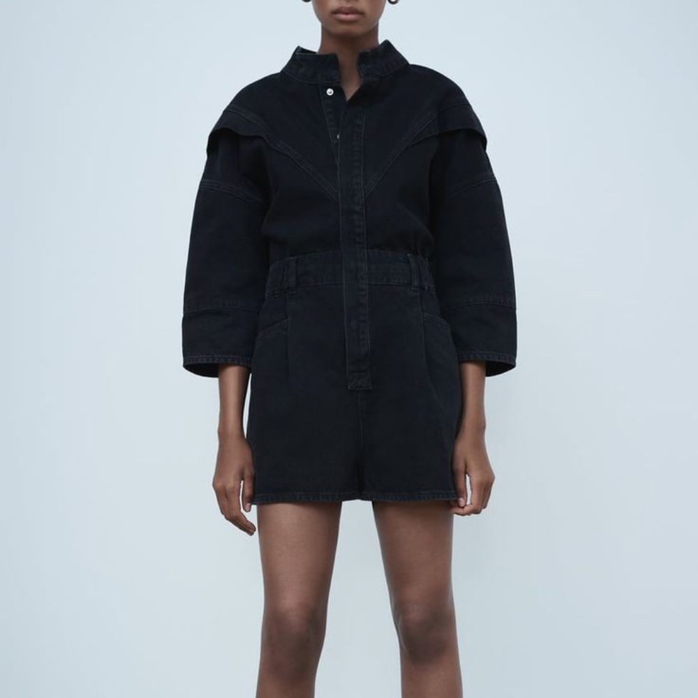 Zara Denim Romper